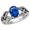 925 εξαιρετικά ασημένια δαχτυλίδια αρραβώνων διαμαντιών, μπλε Zircon δαχτυλίδι αρραβώνων 3.0g